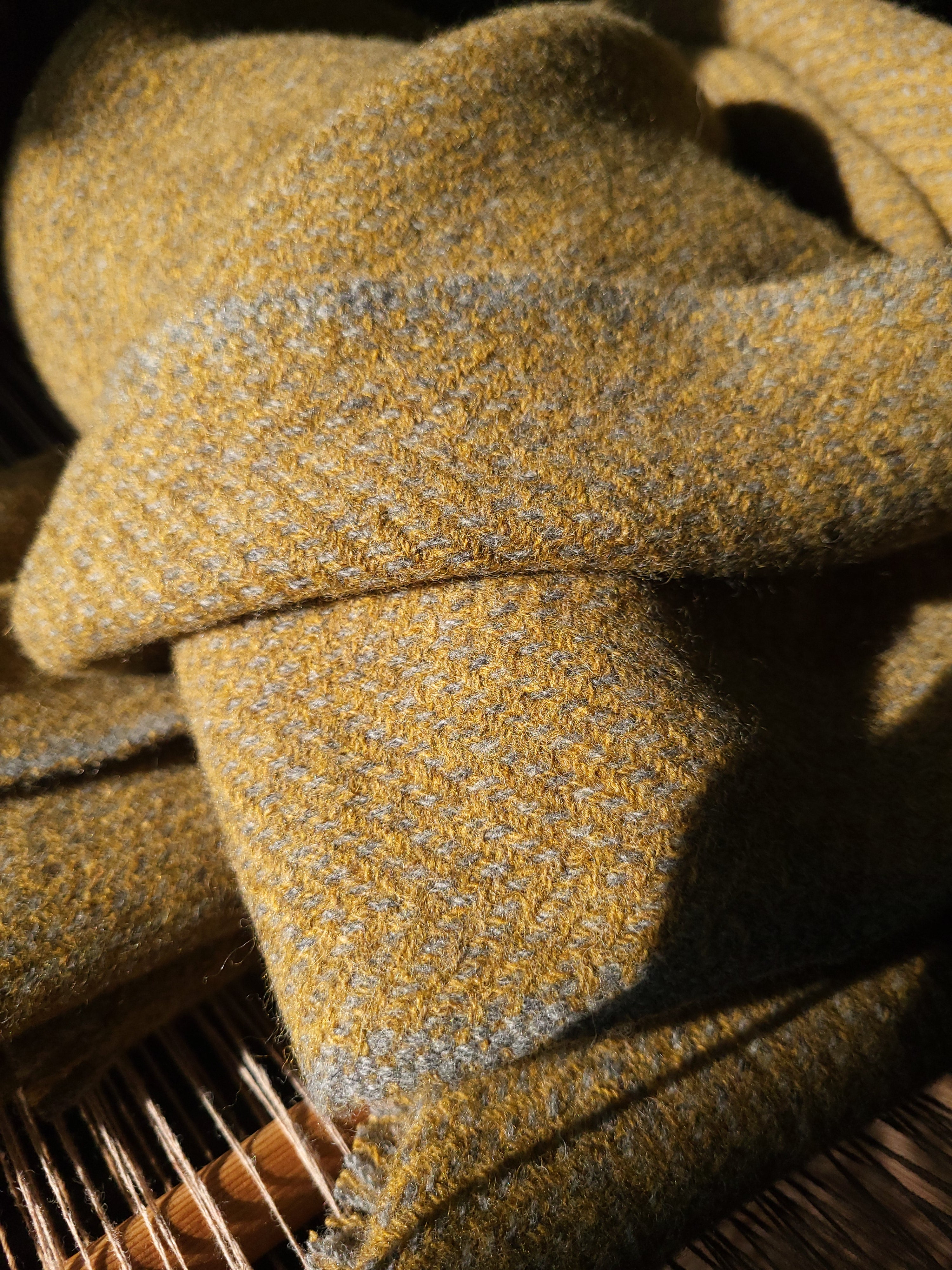 Light Oxford Grey and Yellowstone Lambswool Blanket