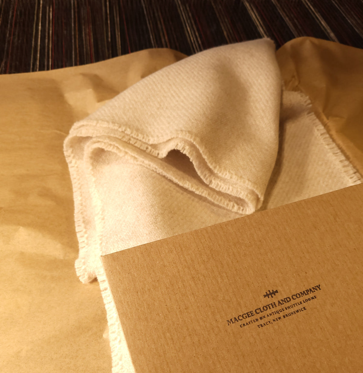 Irish Cream Super FIne Geelong Merino Lambswool Scarf