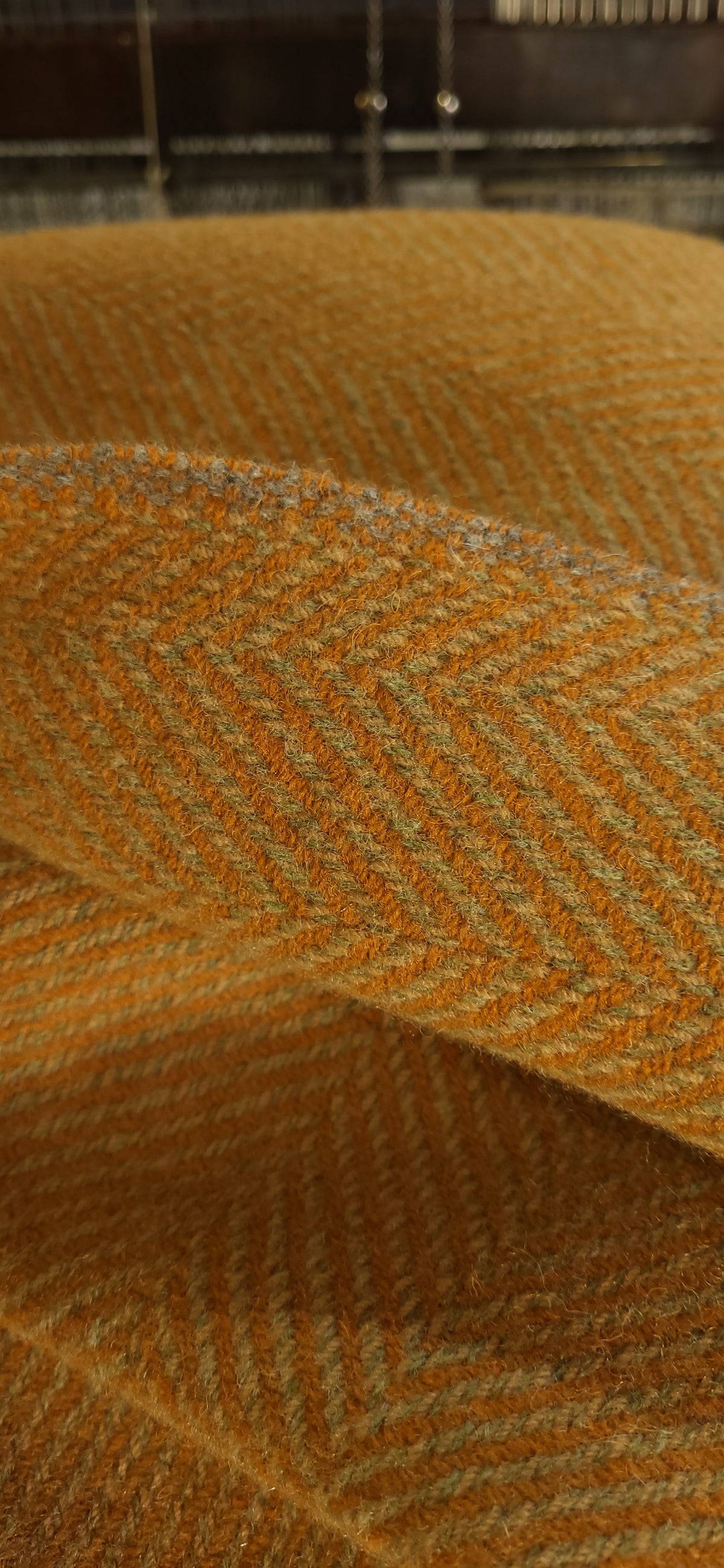 Tuscan Orange Autumn Lambswool Blanket