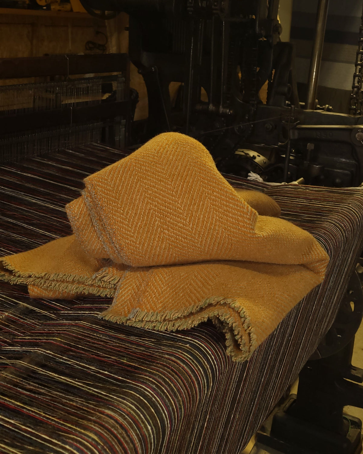 Tuscan Orange Autumn Lambswool Blanket