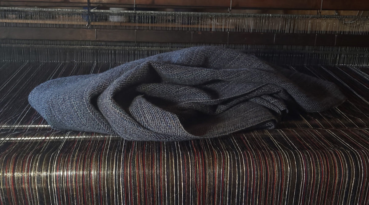 Steele Grey Shetland Wool Blanket