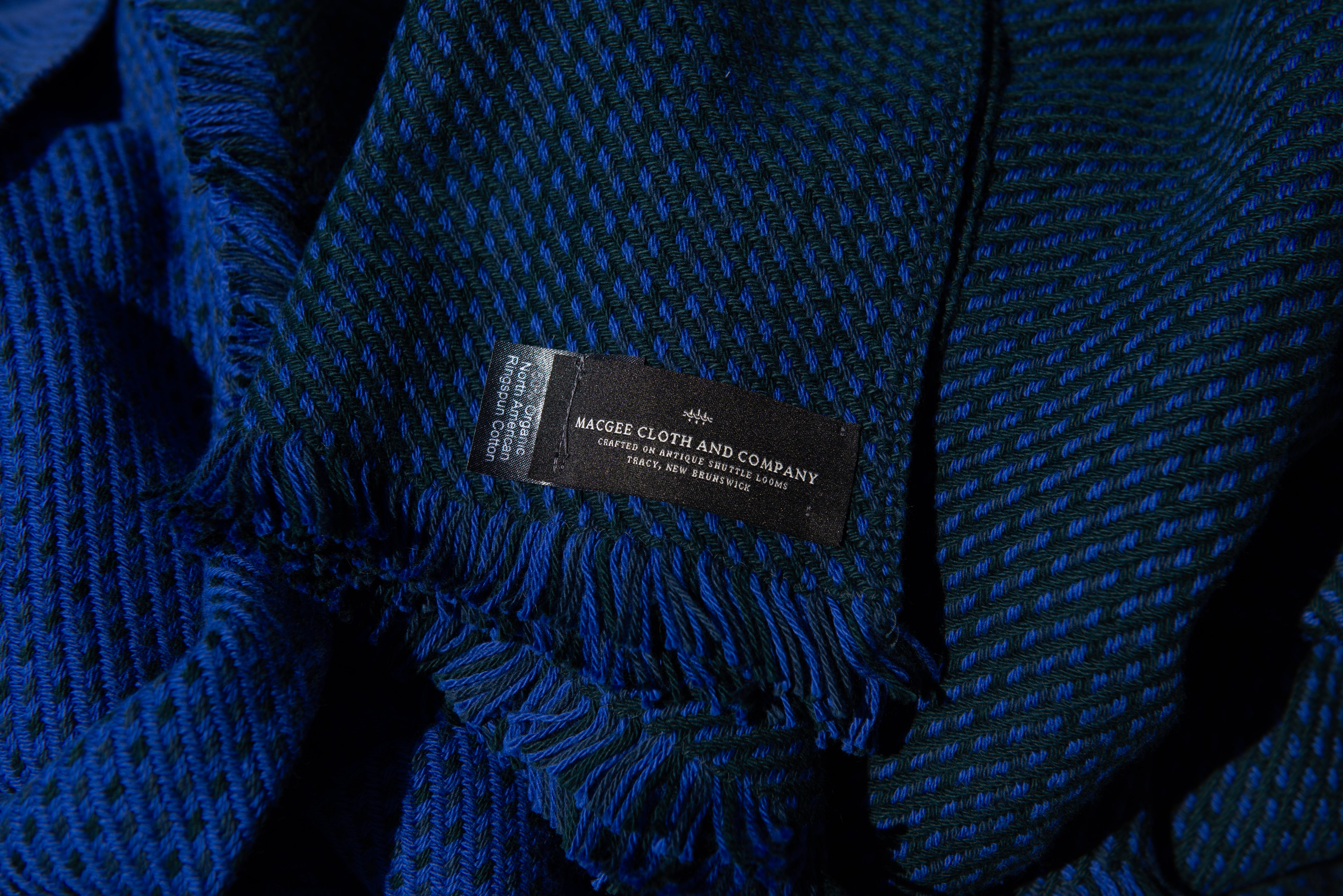 Forest, Navy and Charcoal Organic Cotton Blanket