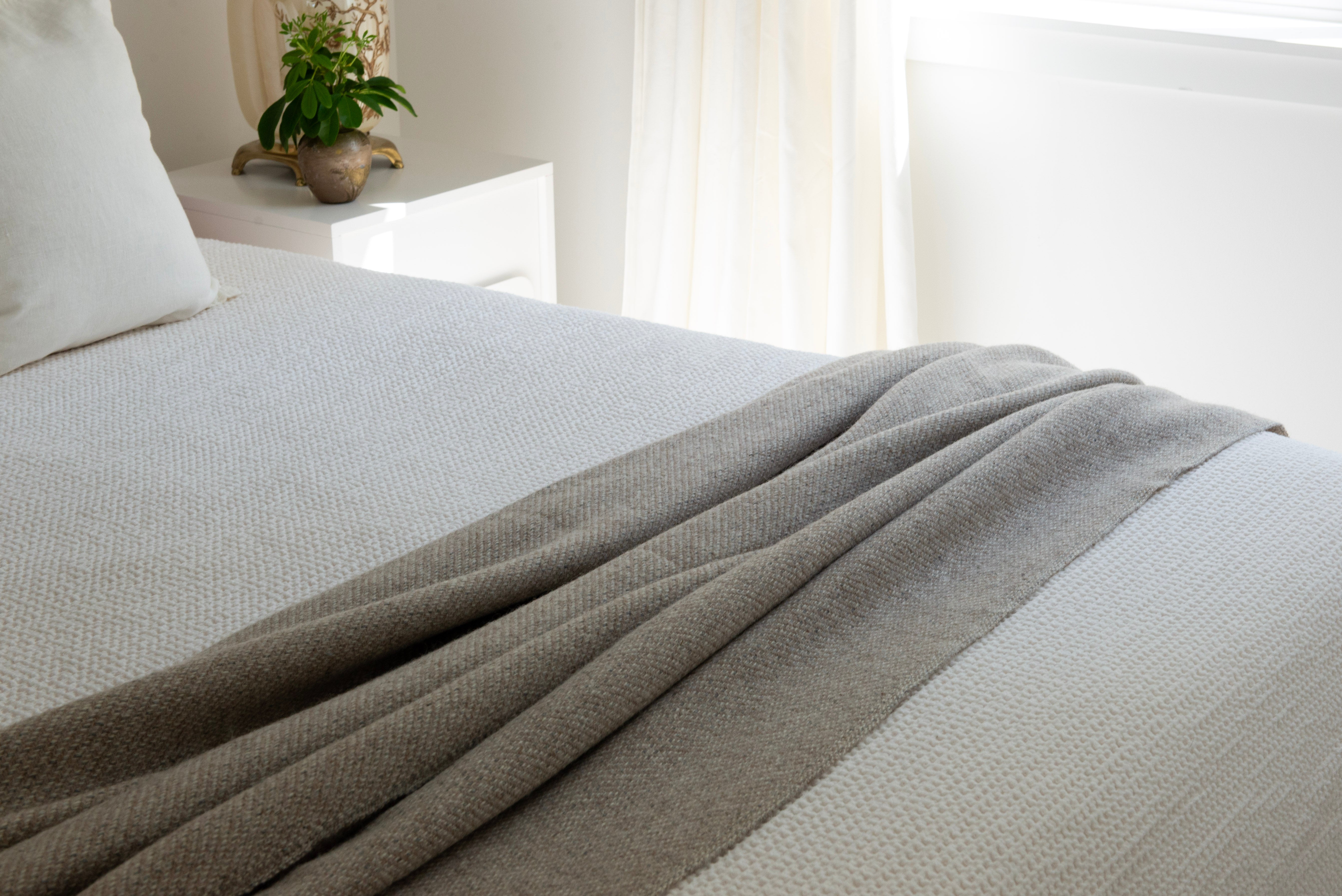 The Canadian Blanket - Fawn, Natural and Grey Wool