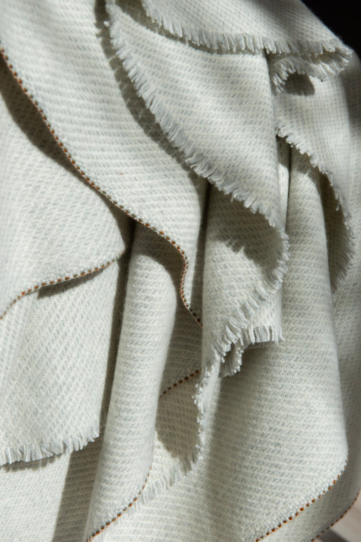 Ecru Fine Merino Lambswool Blanket