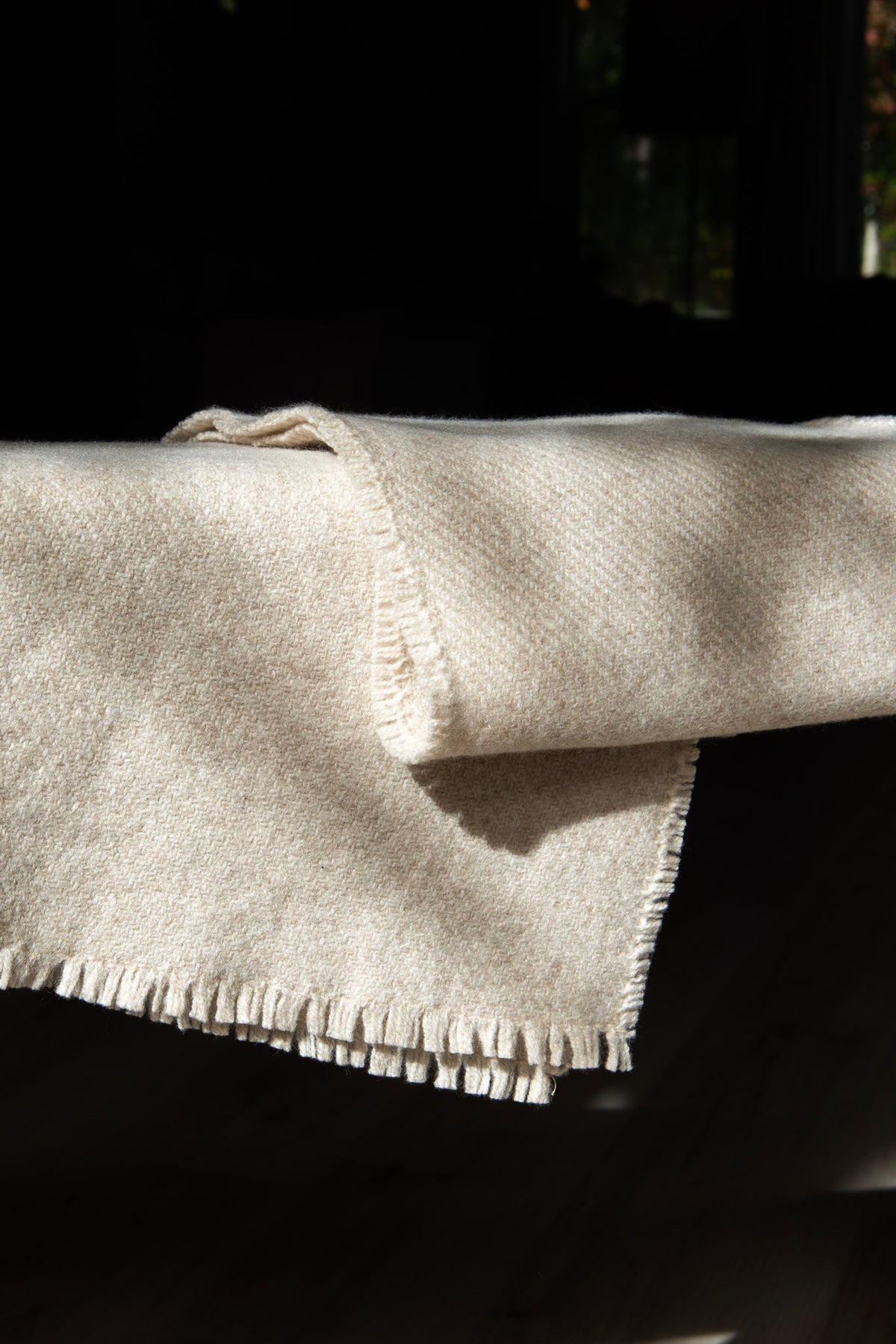 Irish Cream Superfine Geelong Merino Lambswool Scarf