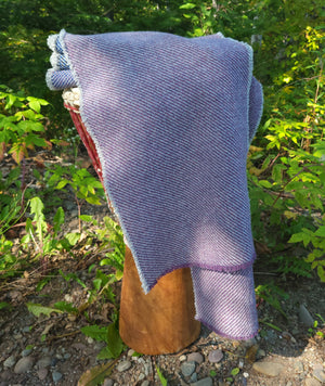 Grey and Lilac Lambswool Scarf