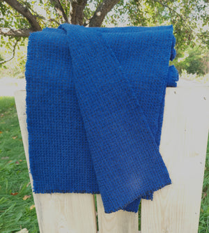 Blue and Black Lambswool Scarf