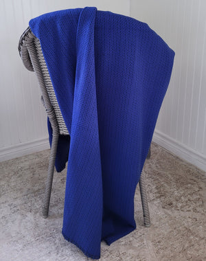 Royal Blue, Dark Green and Navy Blue, Organic Ring Spun Cotton Blanket