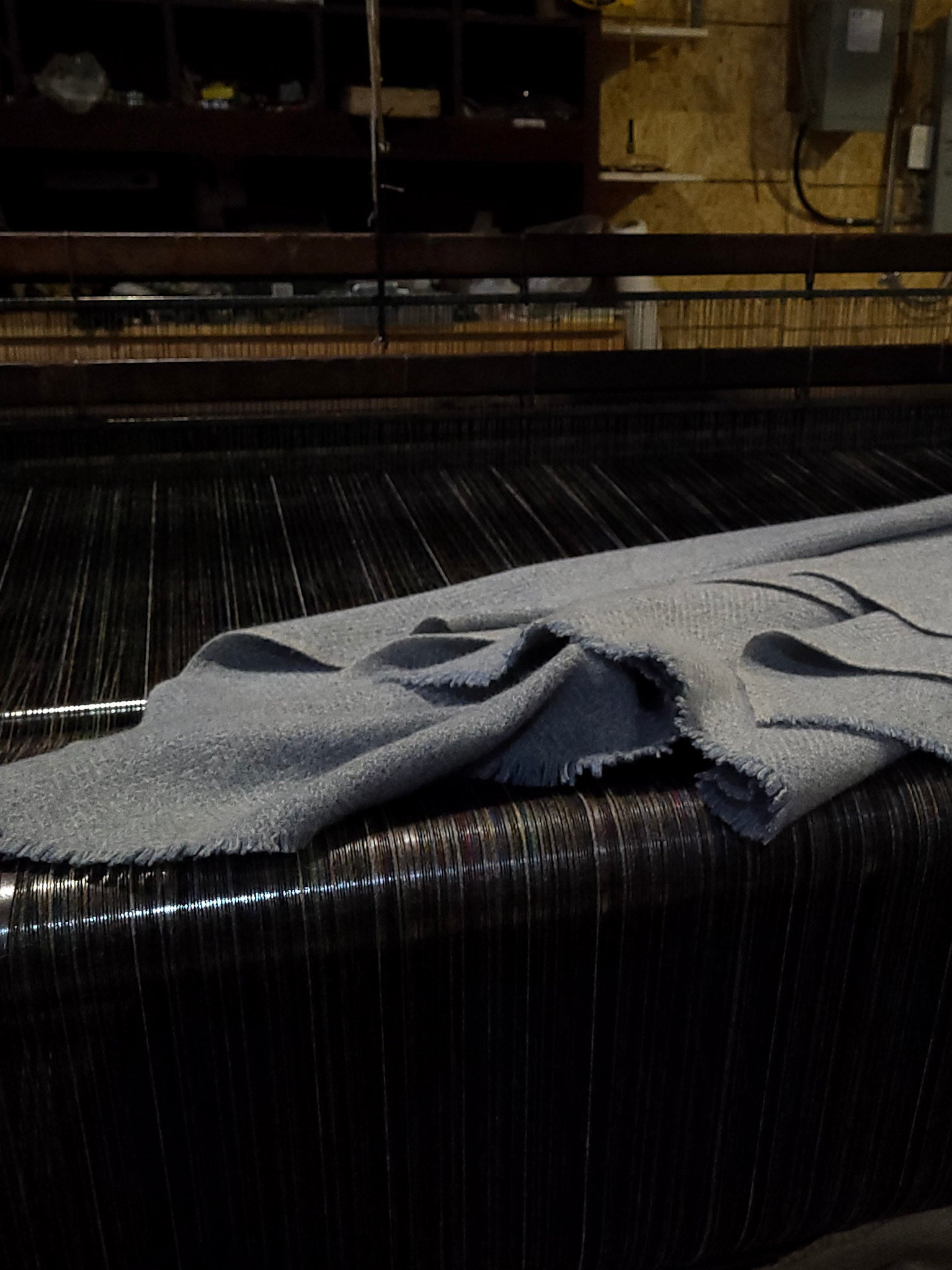 Azure and Light Steel Lambswool Throw