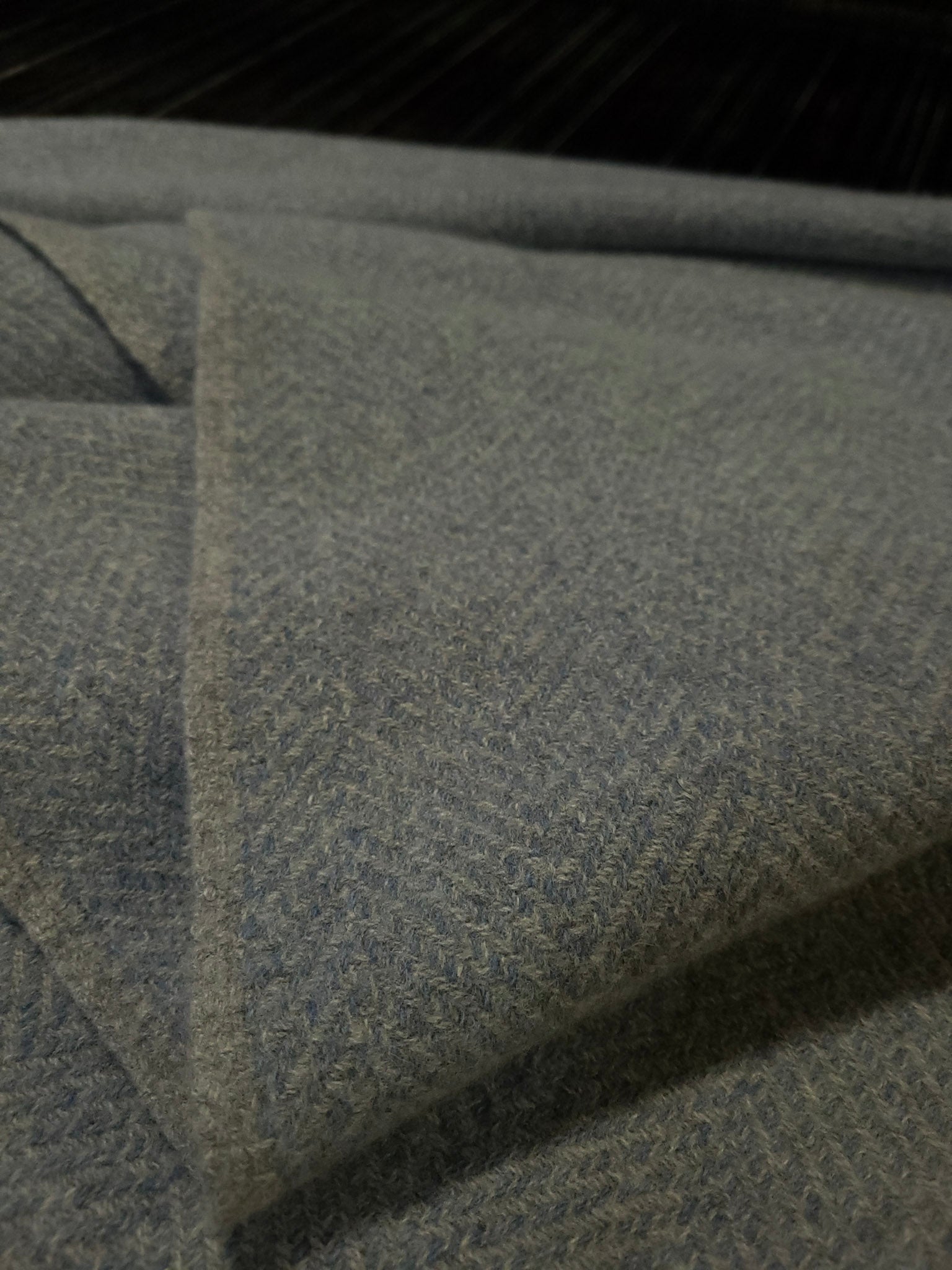 Azure and Light Steel Lambswool Throw