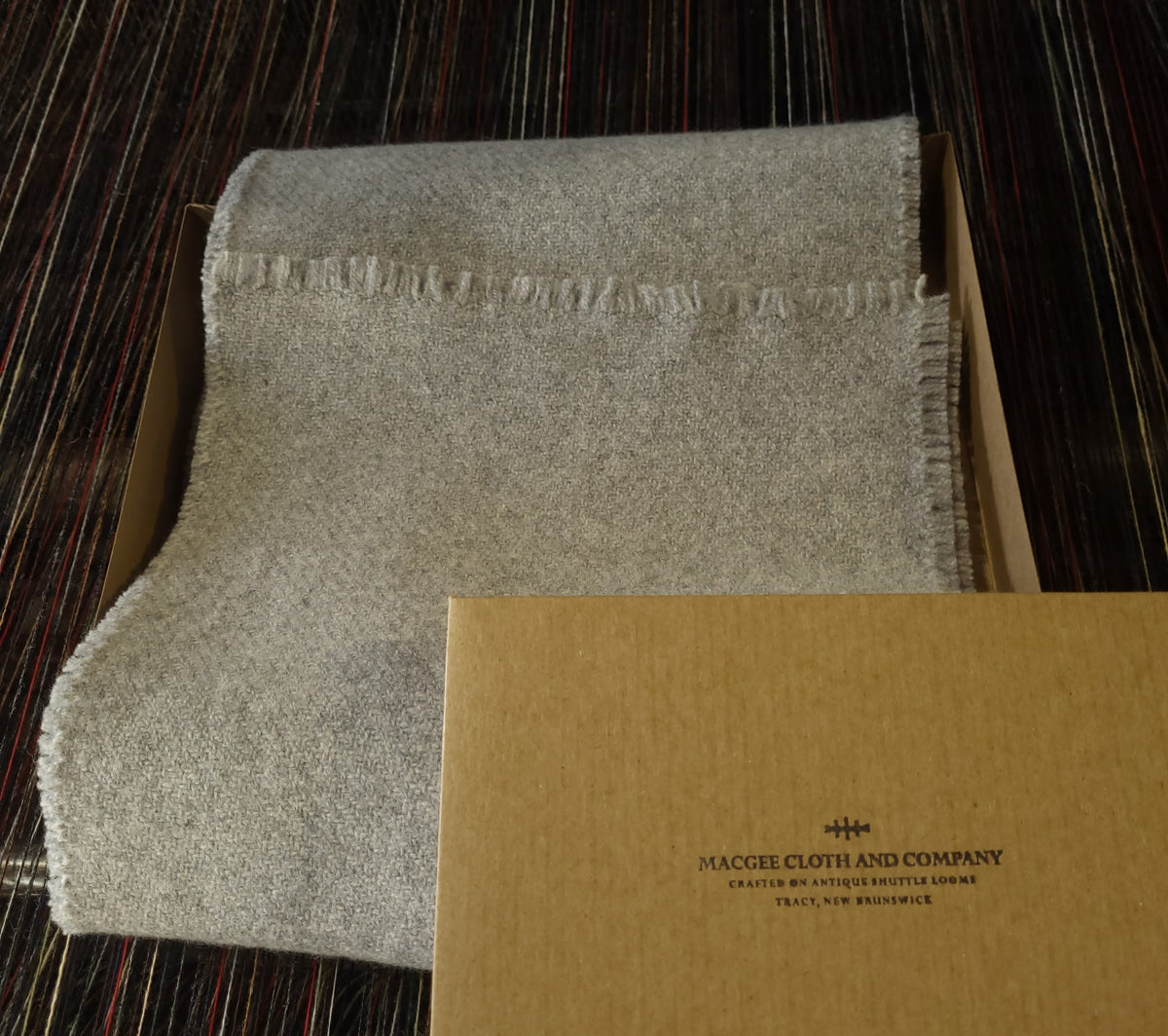 Grey Super Fine Geelong Lambswool Scarf
