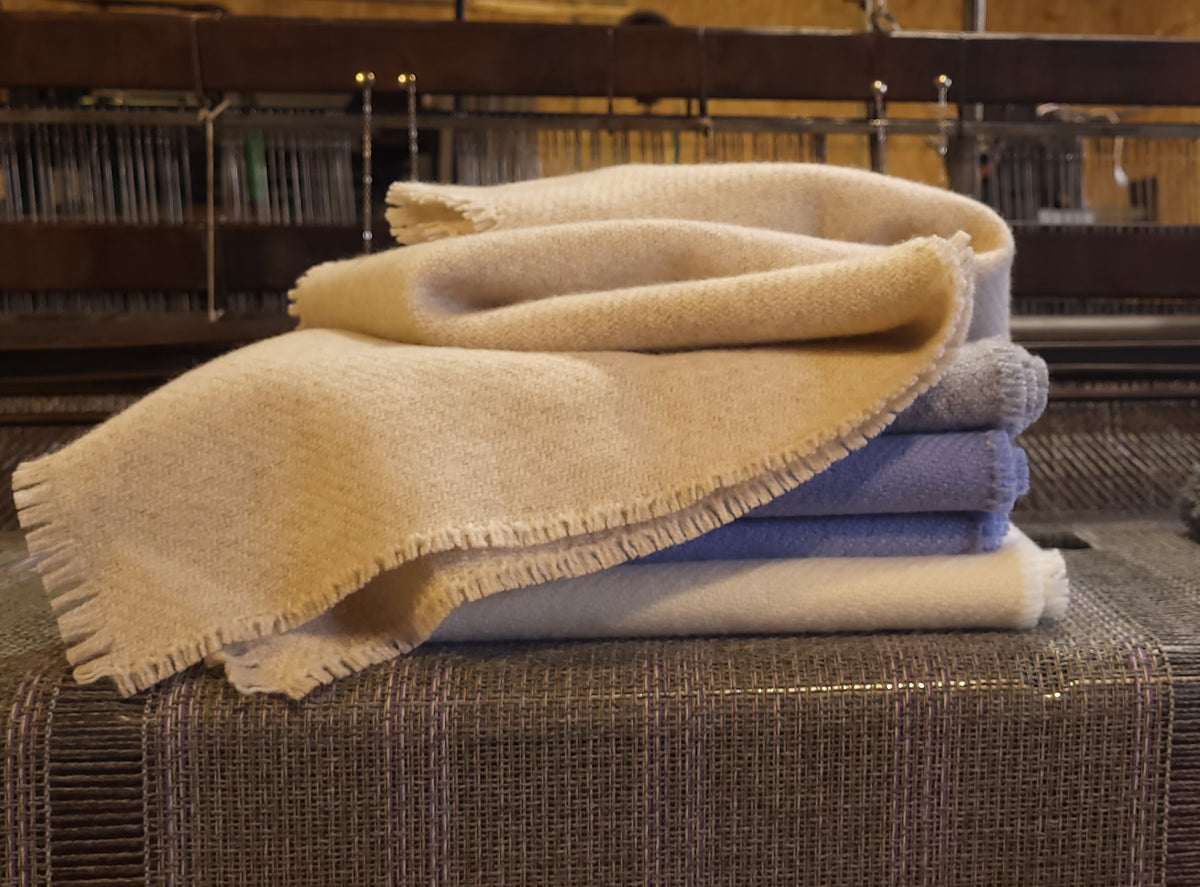 Irish Cream Super FIne Geelong Merino Lambswool Scarf