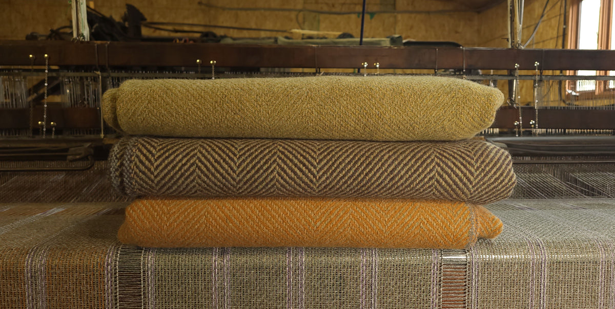 Chocolate Autumn Lambswool Blanket