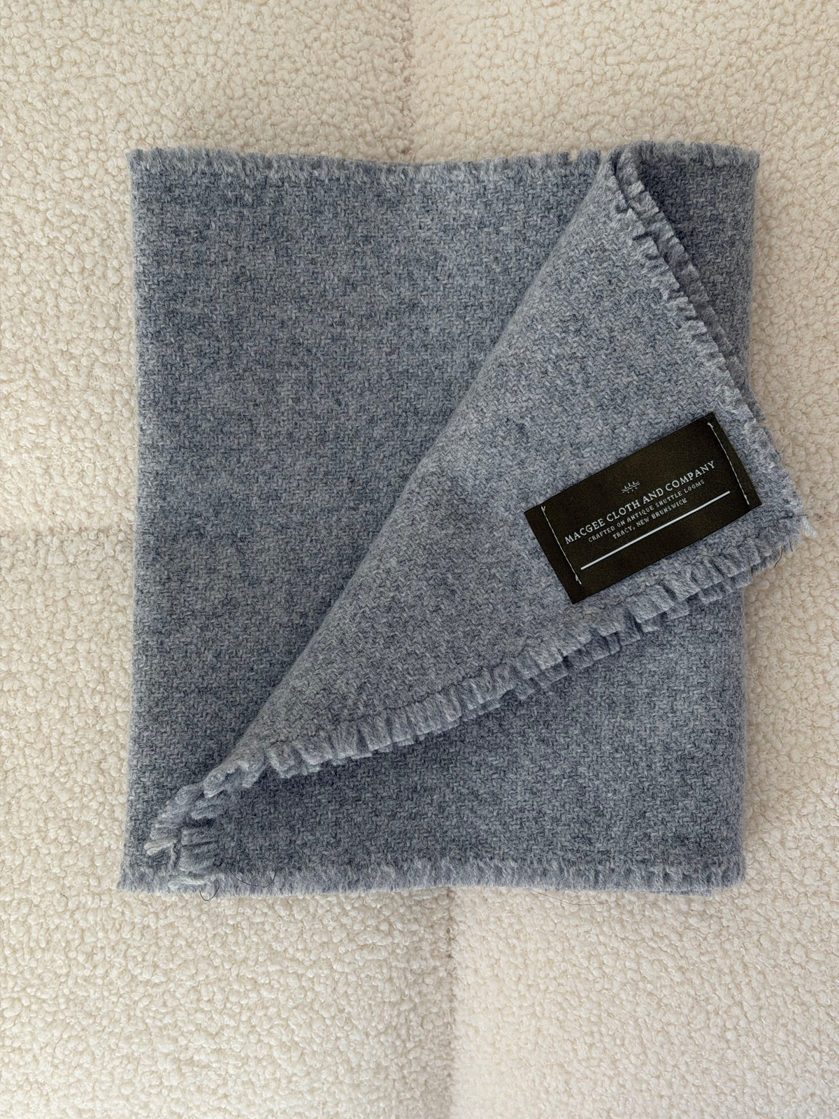 Grey Superfine Geelong Lambswool Scarf