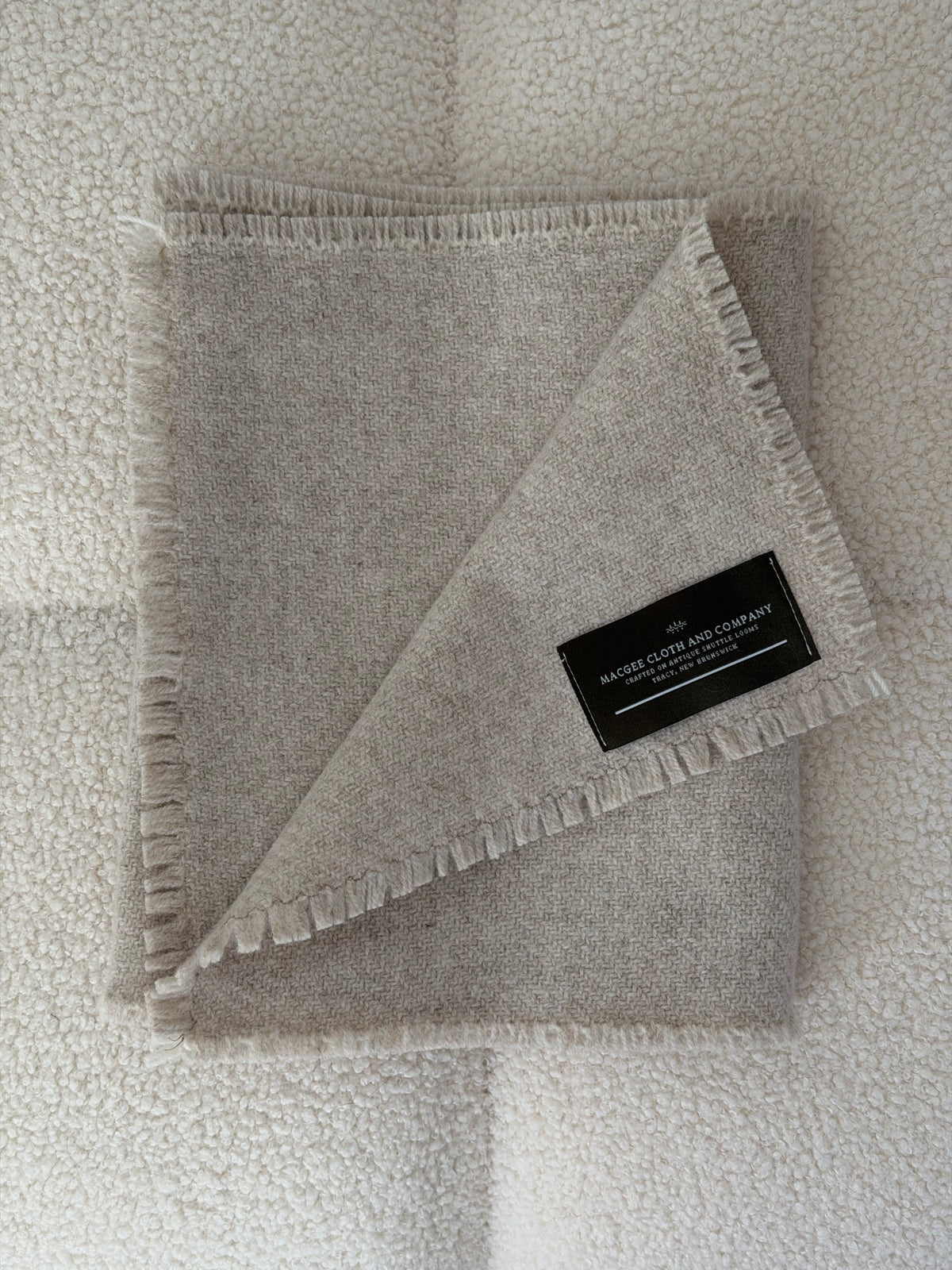 Irish Cream Superfine Geelong Merino Lambswool Scarf
